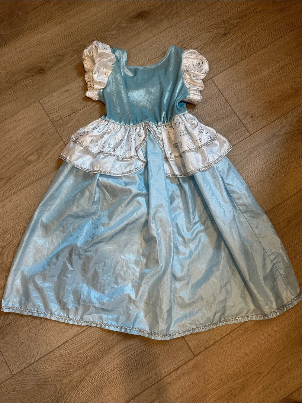 Little Adventures Blue and White Cinderella Inspired Princess Dress Up for Kids